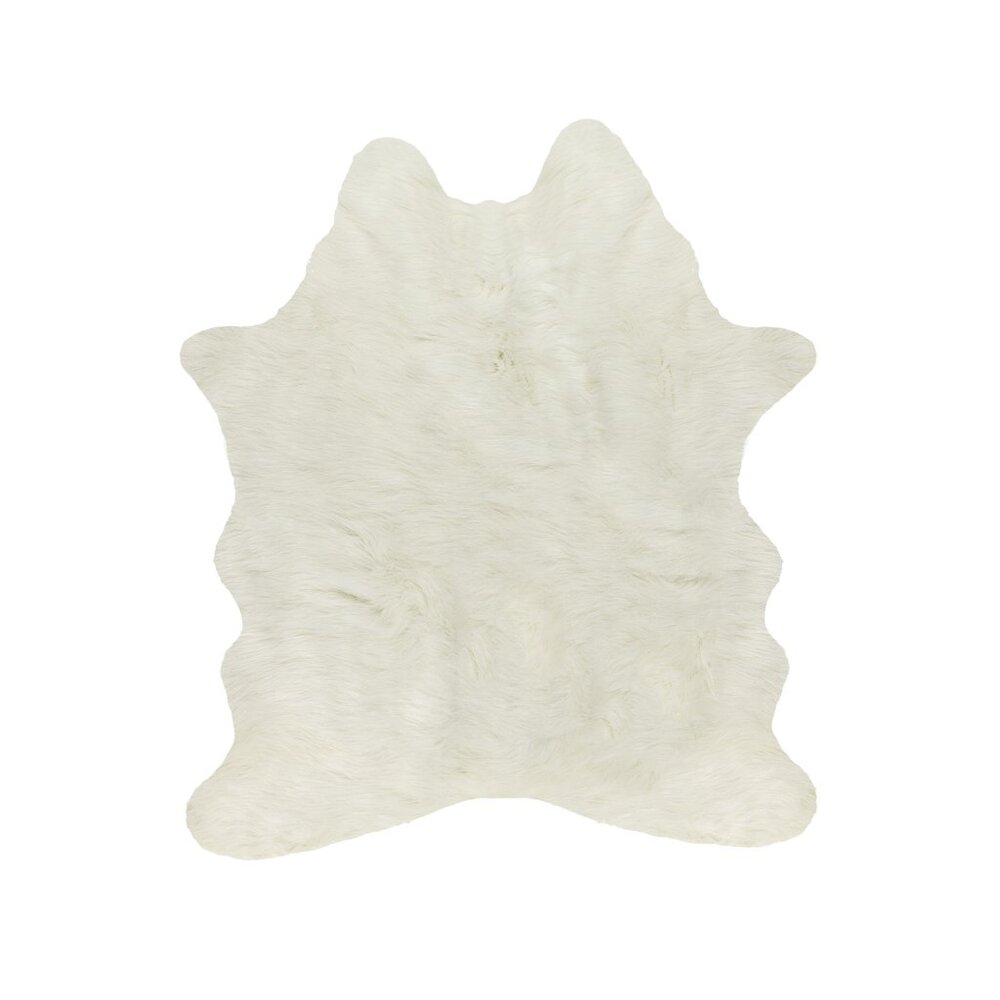 Luxe Home Decor Classic Faux Hide Rug | 1-Piece | Off-white | 4.25'x'5